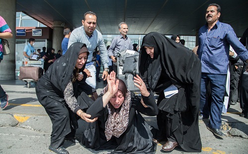 عکسهای غمگین از همسر جان باختگان سقوط هواپیمایی تهران یاسوج