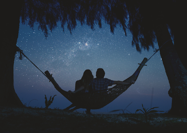 love and night sky