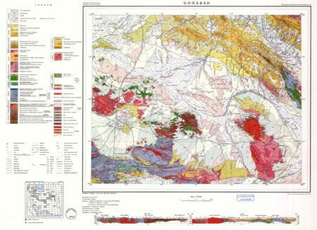 نقشه زمین شناسی گناباد