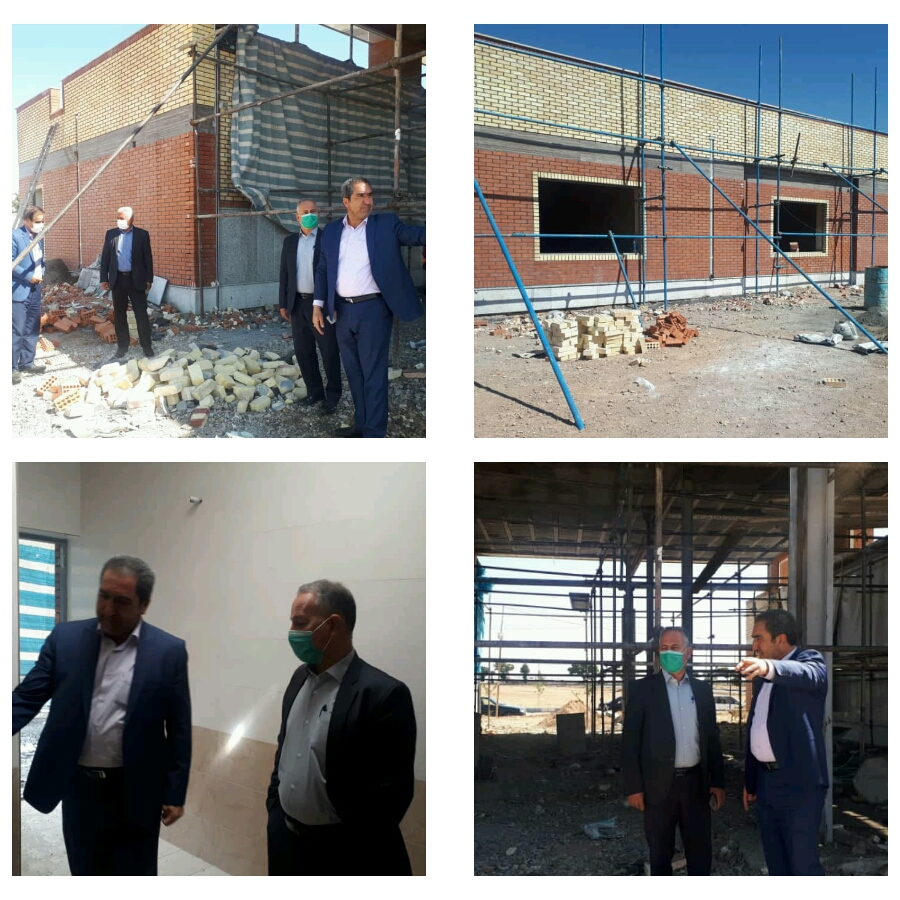 بازدید بخشدار و شهردار و اعضای شورای اسلامی شهر از روند احداث ساختمان آتش نشانی شهر وزوان