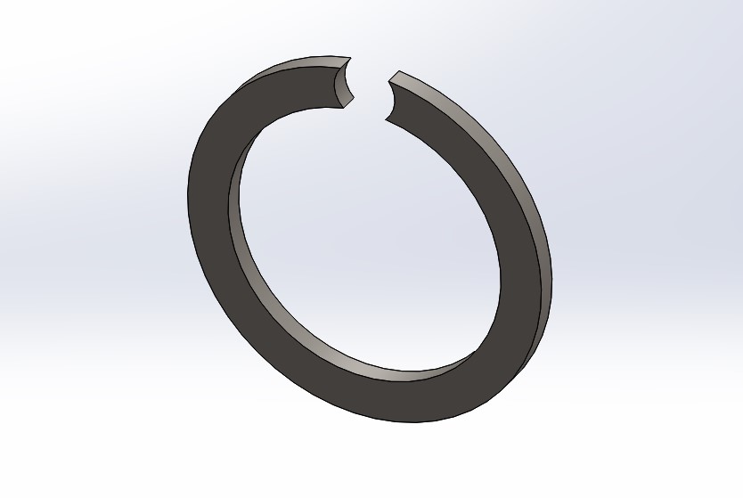 مدل سه بعدی خار حلقه ای محور ورودی گیربکس پراید