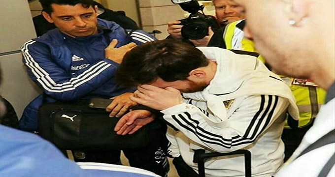 حمله عکاسان به مسی در مادرید