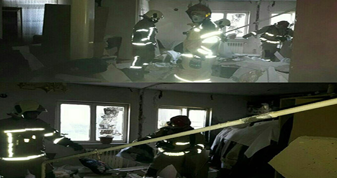 انفجار یک واحد مسکونی در اتوبان تهران-کرج