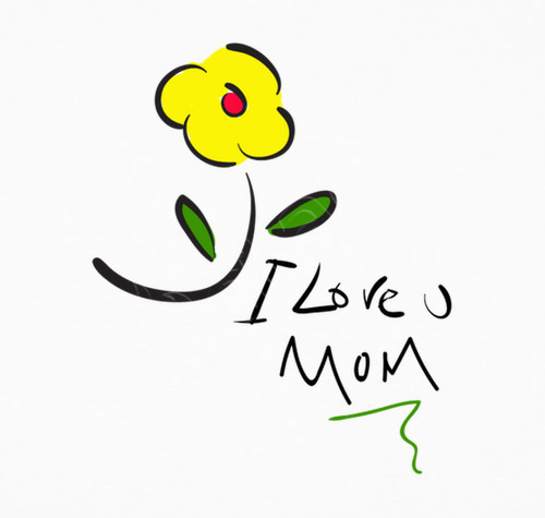 زیباترین عکس نوشته i love you mom برای روز مادر
