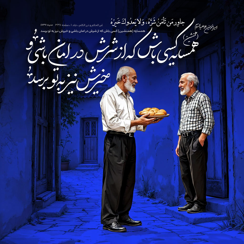 همسایه (همنشین) کسی باش که از شرش در امان باشی و خیرش نیز به تو برسد