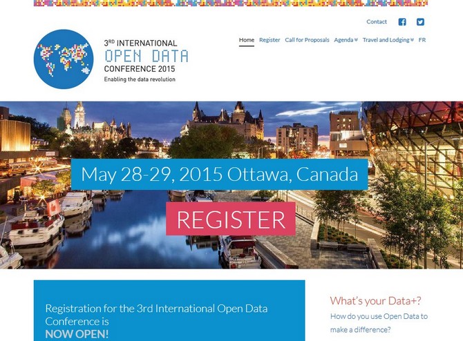 سومین کنفرانس بین‌المللی داده باز: اوتاوا - کانادا (7 و 8 خرداد 1394)