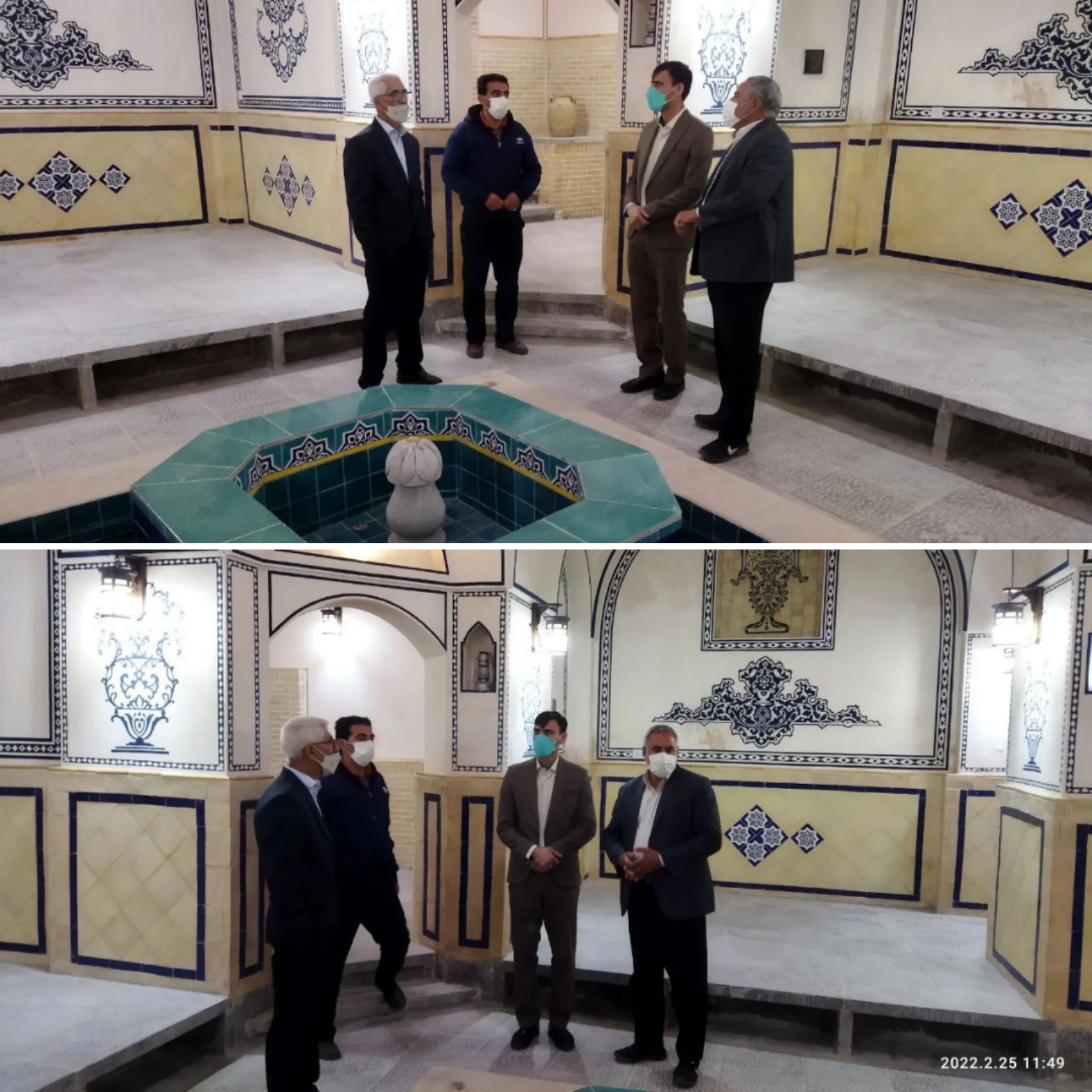بازدید از حمام قدیمی و موزه فرهنگ و هنر شهر وزوان توسط بخشدار در اولین روز کاری