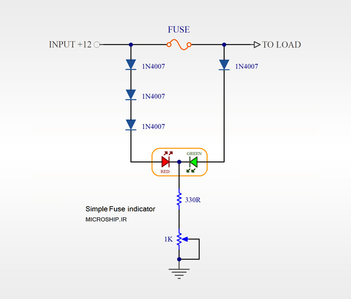 مدار نشانگر سوختن فیوز