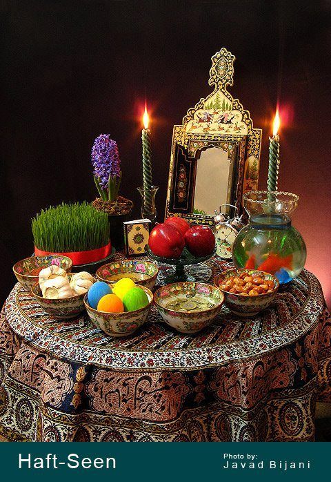 Iranian beautiful Haft Seen table