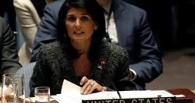 درخواست نیکی هیلی برای رای‌گیری شورای امنیت درباره قطعنامه پیشنهادی ضد سوری آمریکا