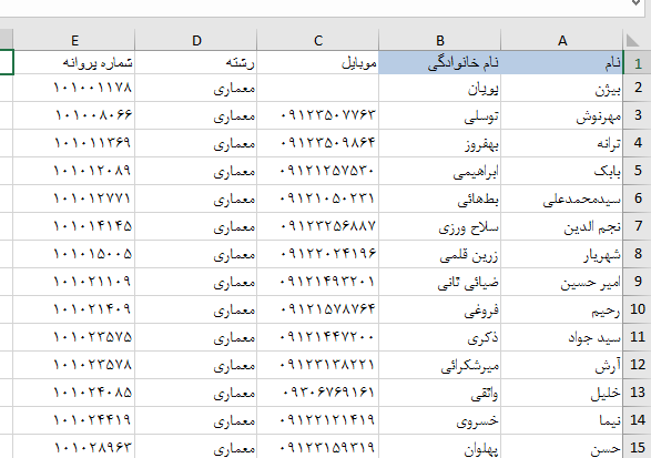 نمونه فایل نظام مهندسی تهران