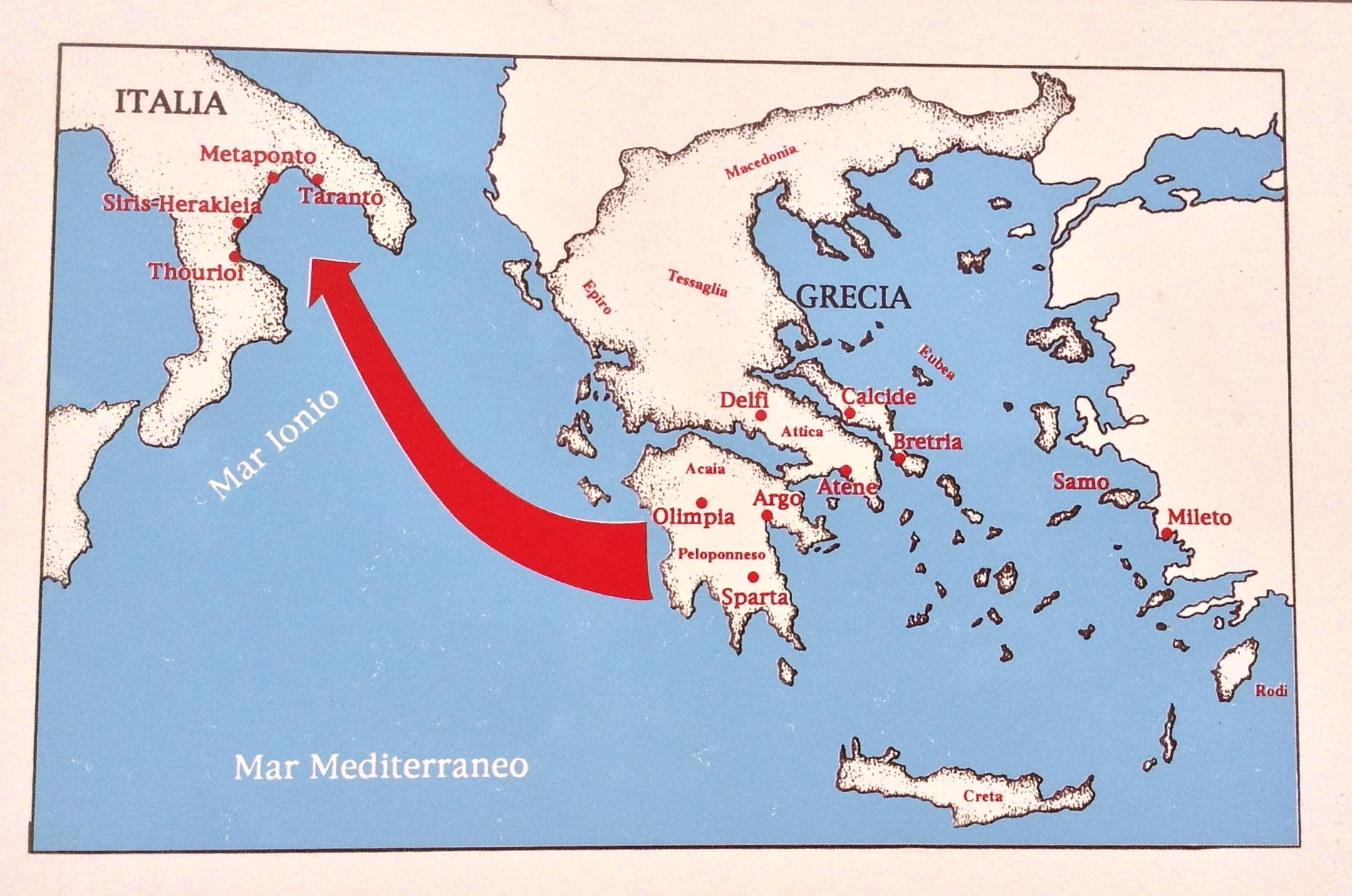 مستعمرات یونانی در جنوب ایتالیا و سیسیل 750 ق.م