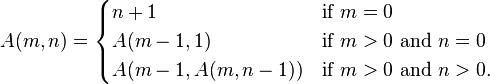 ackermann function