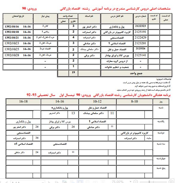 برنامه ترم