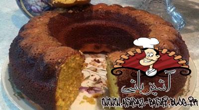 کیک کدو حلوایی و بادام,کیک کدو حلوایی و گردو,کیک کدو حلوایی مغزدار,کیک کدو حلوایی خوشمزه,طرز تهیه کیک کدو حلوایی,طرز تهیه کیک کدو حلوایی و سیب کاراملی