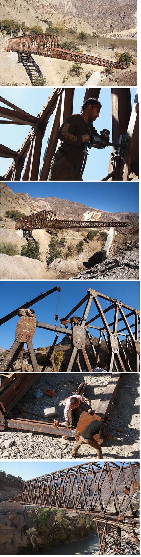 پل الیگودرز پل خرپایی بزرگترین پل خرپایی کشور