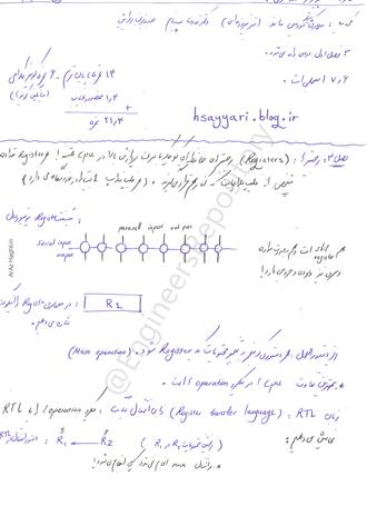دانلود جزوه دستنویس معماری کامپیوتر استاد هومن سیاری دانشگاه آزاد اسلامی تهران شمال