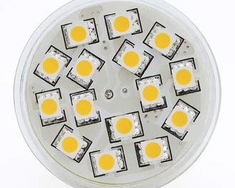تراشه های یک لامپ SMD بر روی بورد یا PCB