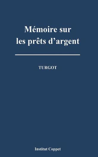 عنوان کتاب «Mémoire sur les prêts à intérêt» از تورگو
