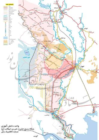 نقشه خوزستان راهیان نور