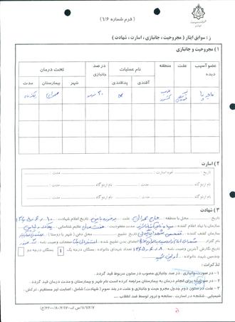 شهید رضا ولی زاده علی آبادی