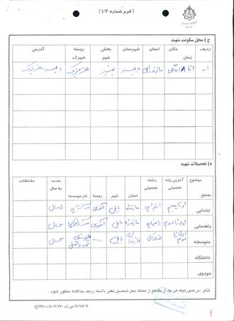 شهید محمدباقر شریف تبار عزیزی