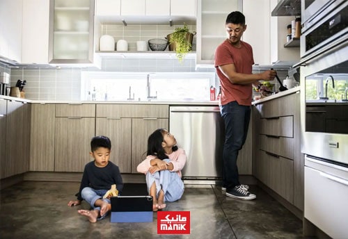 مدل کابینت دو رنگ