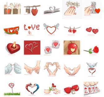 دانلود رایگان استیکر عاشقانه طرح قلب برای تلگرام