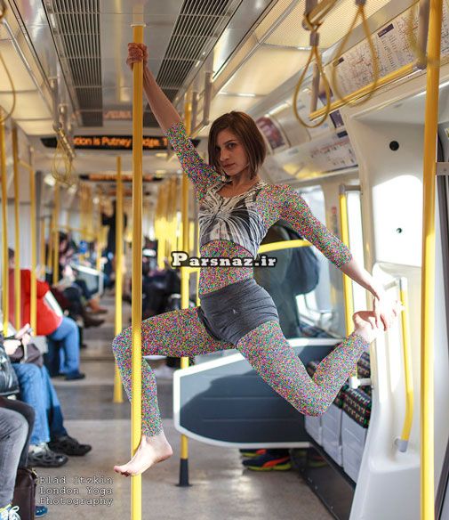 عکس های دیدنی رقص یک دختر در مترو