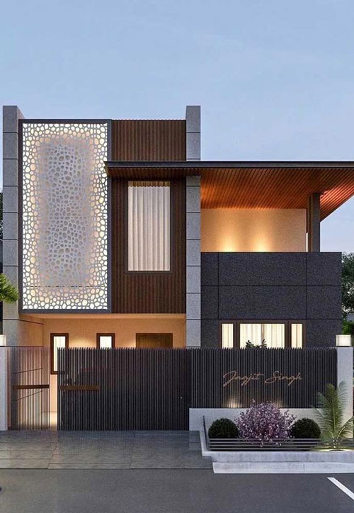 نمونه نماهای زیبا و مدرن ویلایی 2 طبقه