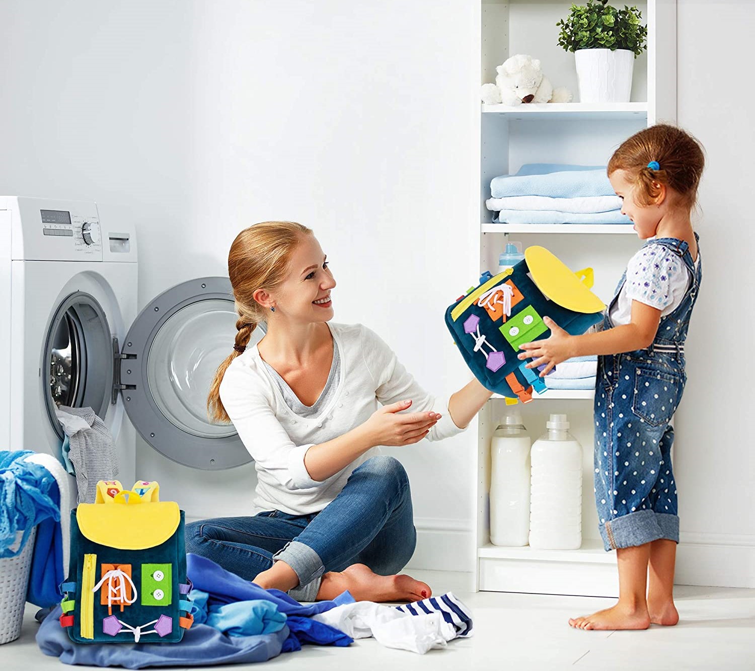تمیز کردن کوله پشتی بچگانه توسط ماشین لباس شویی