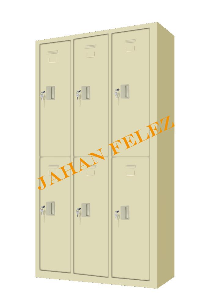 کمد رختکن فلزی شش درب