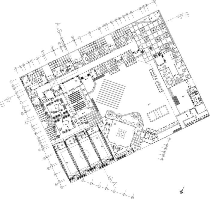 دانلود فایل اتوکد نقشه های کامل مرکز فرهنگی برای پایان نامه معماری همراه با تصاویر سه بعدی