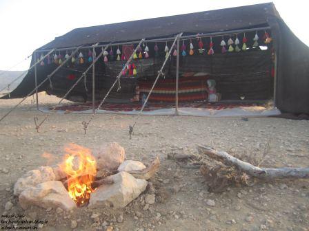 اجاق سنتی در کنار سیاه چادر