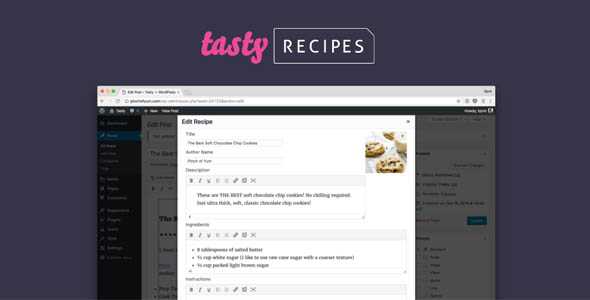 دانلود افزونه Tasty Recipes 3.7.2 – افزونه دستور غذا وردپرس