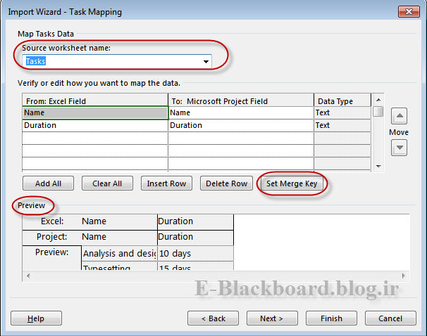 Import Wizard- Task Mapping