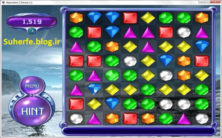 دانلود بازی جورچین الماس های رنگی Bejeweled 2
