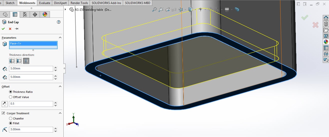 Solidworks weldment and structure 2