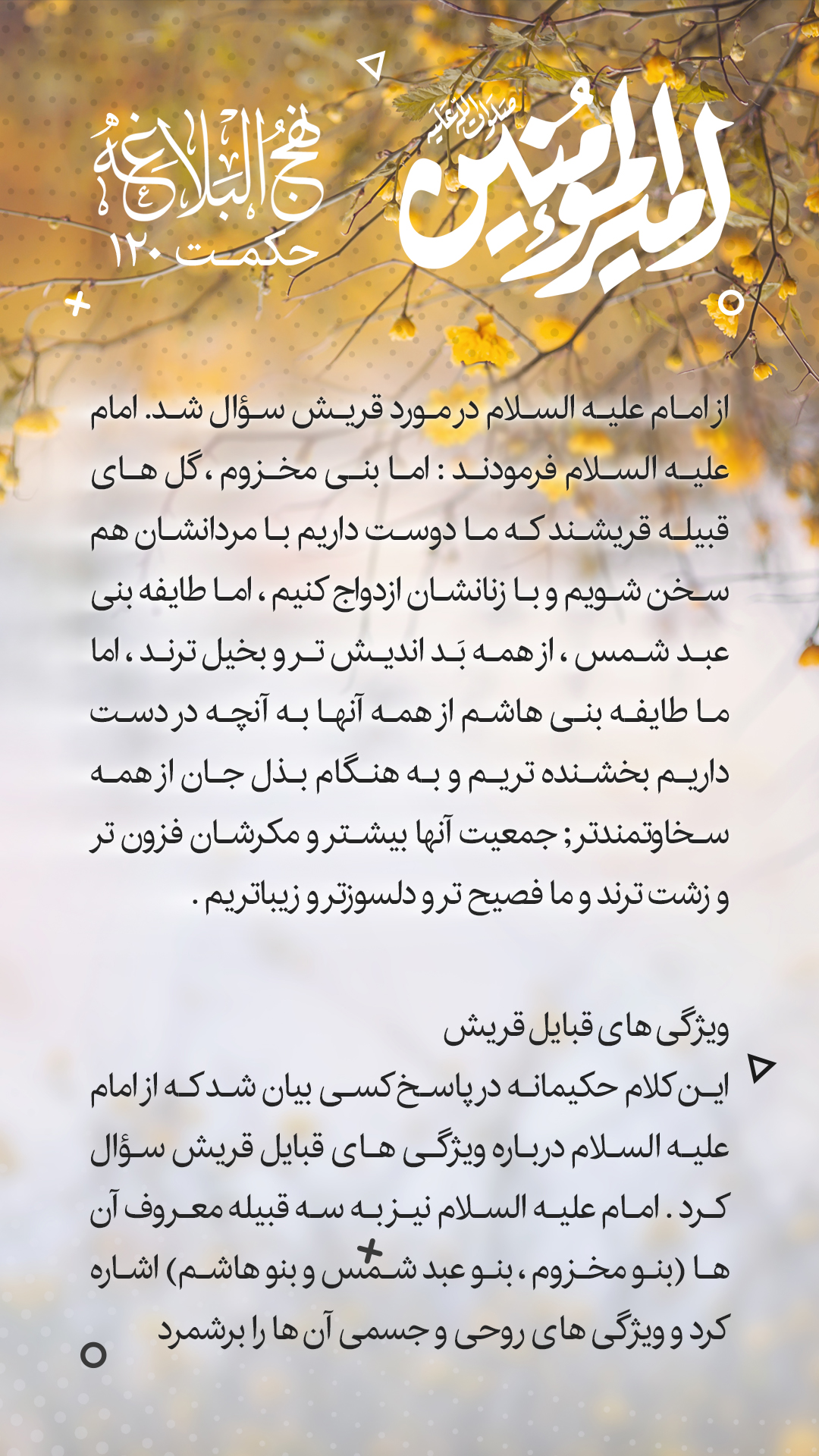 حکمت 120 نهج البلاغه
