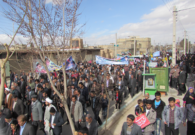 مراسم با شکوه راهپیمایی 22 بهمن در حبیب آباد( گزارش تصویری )