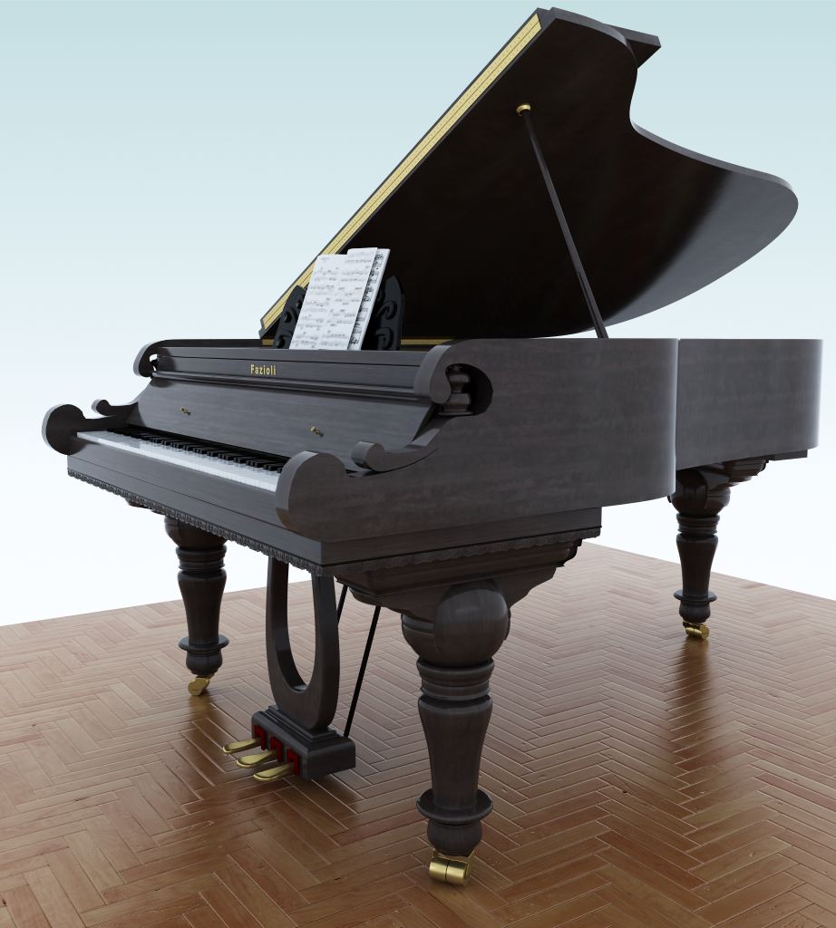 مدل سه بعدی پیانو