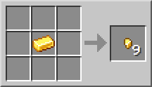 ساختن gold nugget در minecraft