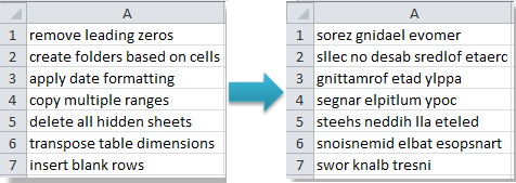 معکوس کردن متن یا ترتیب کلمات موجود در یک سلول در اکسل + ماکرو