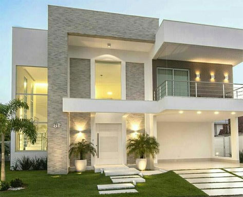 نمونه نماهای زیبا  ویلایی 2 طبقه