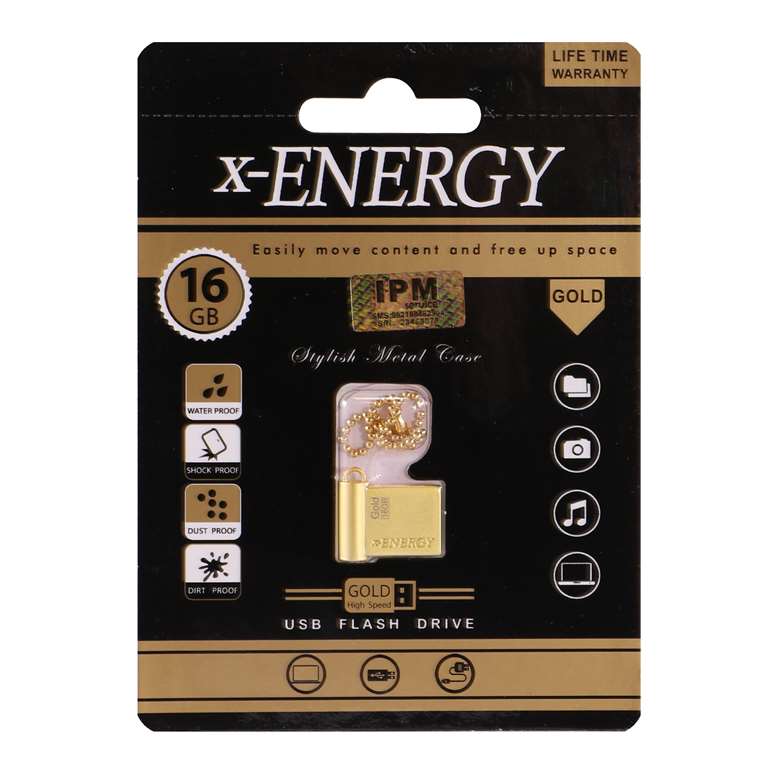 فلش -   X-ENERGY Gold USB2.0 Flash Memory-16GB قیمت: ۱۰۰ تومان
