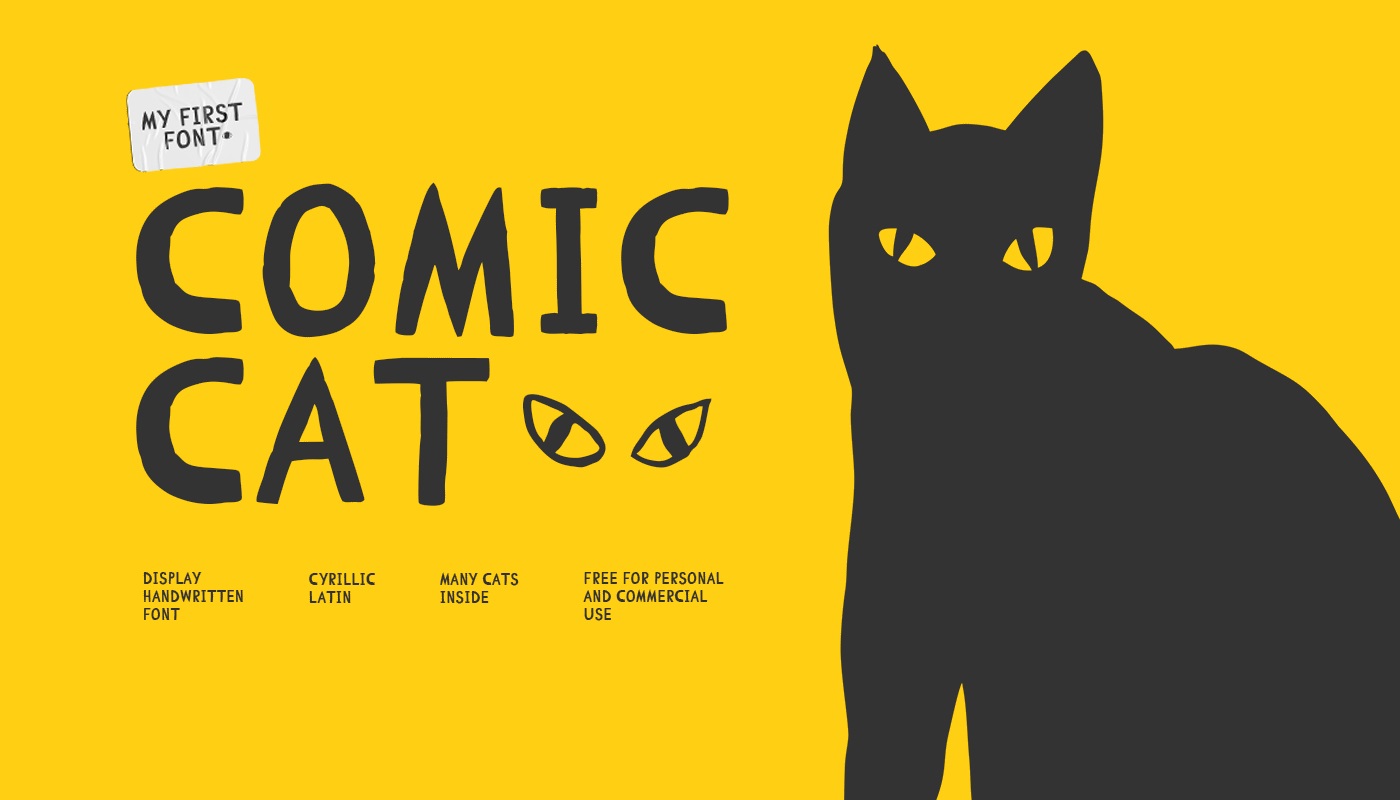 دانلود فونت رایگان انگلیسی به نام Comic Cat