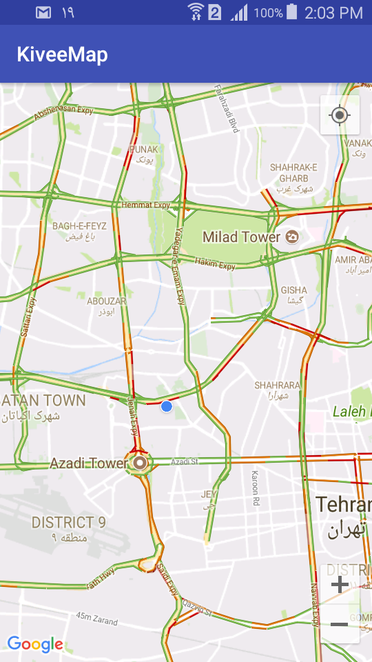 تنظیم نقشه Google Map