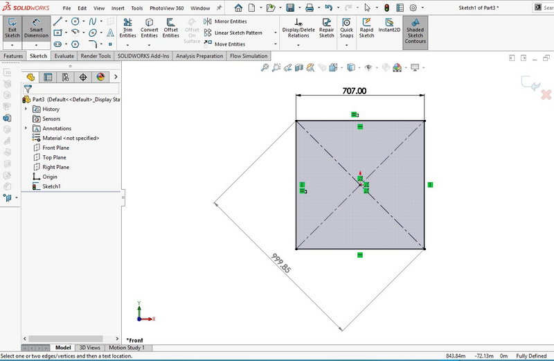 Geometric (Sketch) Relations – Introduction to SolidWorks