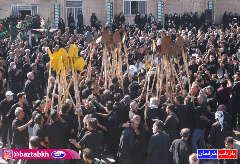 آیین بیل‌زنی خوسف در ظهر عاشورا به عنوان نمادی از تدفین شهدای کربلا