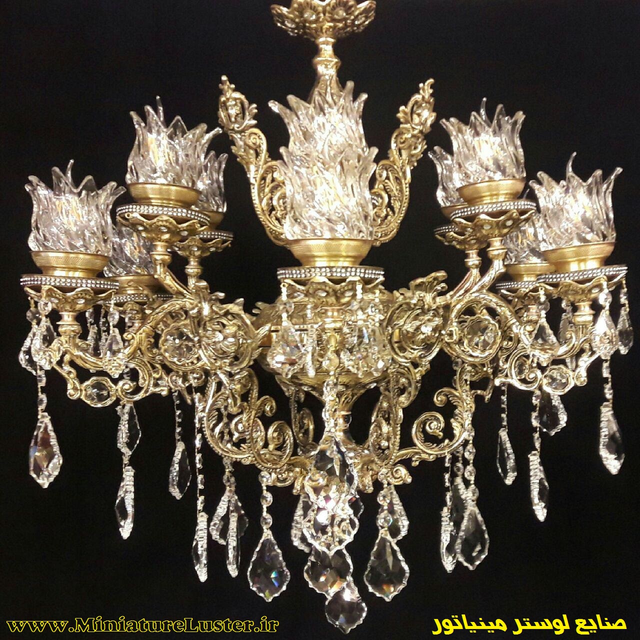 لوستر زیبای ونیزی محصول صنایع لوستر مینیاتور - www.miniatureluster.ir